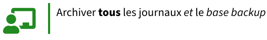 Archiver tous les journaux et le base backup